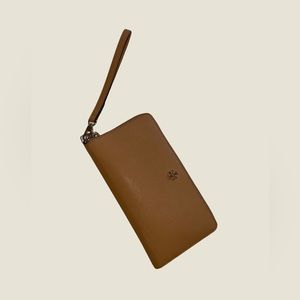 Tory Burch Brown Leather Wristlet